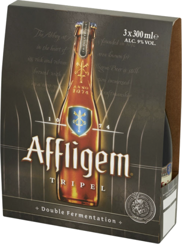Affligem Tripel set van 3 flesjes van 0,30 liter Affligem Tripel set van 3 flesjes van 0,30 liter
